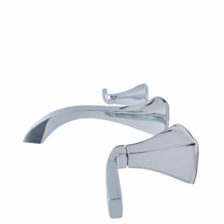 Model T6906 – Wall Mount 2-Handle Low-Arc Lavatory Faucet Trim Kit – Chrome Finish (Valve Not Included) (National Retailer Brand) – Open Box (Never Used)