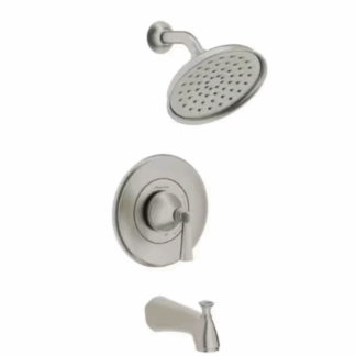 Model 7417502.295 – Single-Handle 1-Spray Tub and Shower Faucet with 1.8 GPM in Brushed Nickel (National Retailer Brand) – Open Box (Never Used)