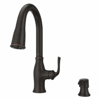 Model F-529-7RSSRY – Single Handle Pull Down Sprayer Kitchen Faucet with Deckplate Included – Oil-Rubbed Bronze (National Retailer Brand) – Open Box (Never Used)