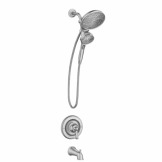 Model 82611SRN – Single-Handle 6-Function Tub Shower Faucet with Magnetic Docking Rainshower (Valve Included) in Smudge-Resistant Brushed Nickel Finish (National Retailer Brand) – Open Box (Never Used)