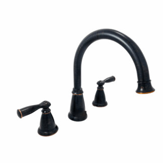 Model 86924BRB – 2-Handle Deck-Mount High Arc Roman Tub Faucet in Mediterranean Bronze (National Retailer Brand) – Open Box (Never Used)
