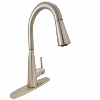 Model 7864SRS – Pull Down Sprayer Kitchen Faucet with 360 Degree Spout Swivel in Stainless Finish (National Retailer Brand) – Open Box (Never Used)