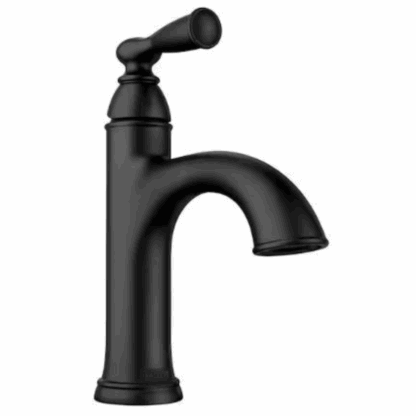 Model 84945BL – Single Handle Single Hole Bathroom Faucet in Matte Black (National Retailer Brand) – Open Box (Never Used)