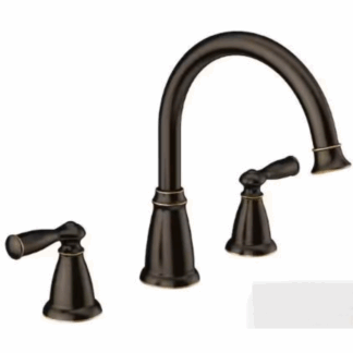 Model 86924BRB – 2-Handle Deck-Mount High Arc Roman Tub Faucet in Mediterranean Bronze (National Retailer Brand) – Open Box (Never Used)