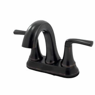 Model LF-048-LRYY – 4 in. Centerset Double Handle Bathroom Faucet – Oil-Rubbed Bronze Finish (National Retailer Brand) – Open Box (Never Used)