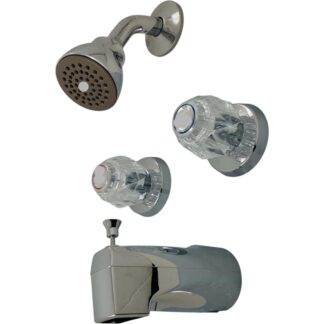 Model 2982EP – 2-Handle 1-Spray Tub and Shower Faucet with Valve – Chrome Finish – (National Retailer Brand) – Open Box (Never Used)