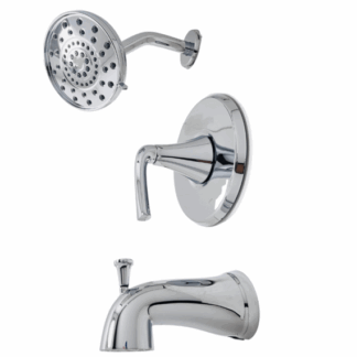 Model 8P8-WS2LRSC – Single Handle 3-Spray Tub and Shower Faucet 1.8 GPM with Valve – Polished Chrome Finish – (National Retailer Brand) – Open Box (Never Used)
