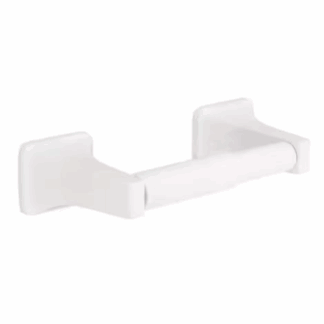 Model D2408W  – Wall Mount Spring Loaded Toilet Paper Holder Bath Hardware Accessory in White (National Retailer Brand) – Open Box (Never Used)