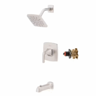 Model 8P8-WS2-BIESGS – 1-Handle 1-Spray Tub and Shower Faucet 1.8 GPM (Valve Included) – Fingerprint Resistant Brushed Nickel (National Retailer Brand) – Open Box (Never Used)