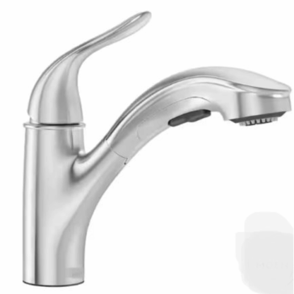 Model 87557   – Single-Handle Pull-Out Sprayer Kitchen Faucet in Chrome (National Retailer Brand) – Open Box (Never Used)