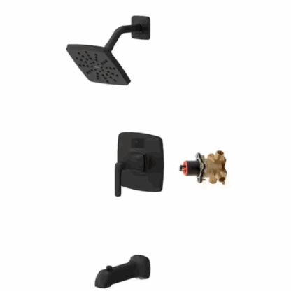 Model 8P8-WS2-BIESSDB –  1-Handle 1-Spray Tub and Shower Faucet 1.8 GPM with Valve – Fingerprint Resistant Matte Black Finish – (National Retailer Brand) – Open Box (Never Used)