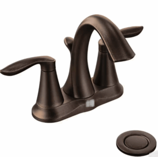 Model 6410ORB – Two-Handle High Arc Bathroom Faucet – Oil Rubbed Bronze Finish – (National Retailer Brand) – Open Box (Never Used)