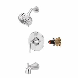 Model 8P8-WS2LRSC – Single Handle 3-Spray Tub and Shower Faucet 1.8 GPM with Valve – Polished Chrome Finish – (National Retailer Brand) – Open Box (Never Used)