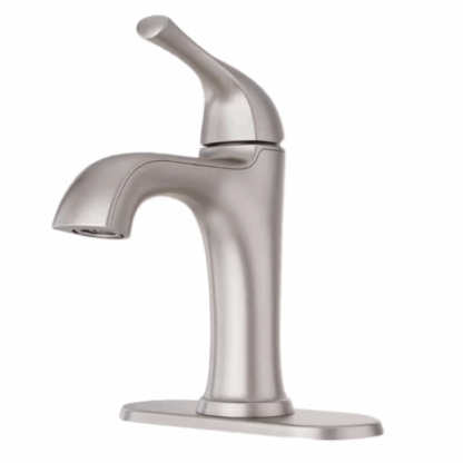 Model LF-042-LRGS –  Single Handle Single Hole Bathroom Faucet – Brushed Nickel Finish (National Retailer Brand) – Open Box (Never Used)