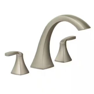 Model T693BN – 2-Handle Deck-Mount High-Arc Roman Tub Faucet Trim Kit – Nickel Finish (National Retailer Brand) – Open Box (Never Used)