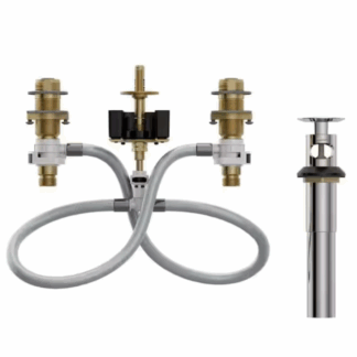 Model 9000 –  Widespread Bathroom Faucet Rough-In Valve with Drain Assembly – 1/2 in. IPS Connection (National Retailer Brand) – Open Box (Never Used)