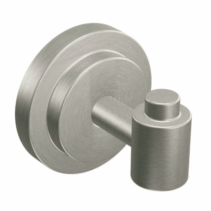 Model DN0703BN –  Single Robe Hook – Water-Spot Resistant Brushed Nickel Finish (National Retailer Brand) – Open Box (Never Used)