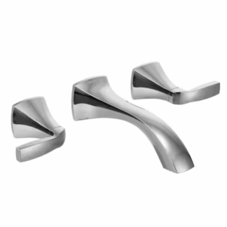 Model T6906 – Wall Mount 2-Handle Low-Arc Lavatory Faucet Trim Kit – Chrome Finish (Valve Not Included) (National Retailer Brand) – Open Box (Never Used)