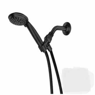 Model 218H0BL –  6-Spray Wall Mount 4 in. Handheld Showerhead – Matte Black Finish (National Retailer Brand) – Open Box (Never Used)