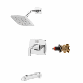 Model 8P8-WS2-BIESC –  1-Handle 1-Spray Tub and Shower Faucet 1.8 GPM – Polished Chrome Finish (Valve Included) (National Retailer Brand) – Open Box (Never Used)