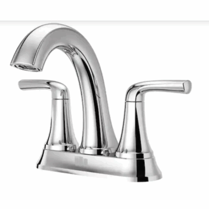 Model  LF-048-LRCC – 4 in. Centerset Double Handle Bathroom Faucet – Polished Chrome Finish (National Retailer Brand) – Open Box (Never Used)