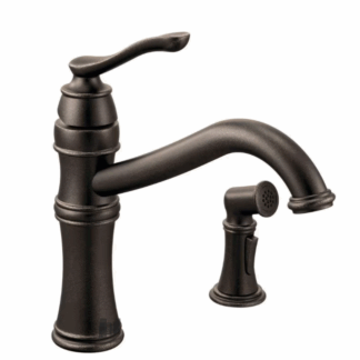 Model 7245ORB – Single-Handle Standard Kitchen Faucet with Side Sprayer – Oil Rubbed Bronze Finish (National Retailer Brand) – Open Box (Never Used)