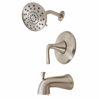 Model 8P8-WS2LRSGS – Single Handle 3-Spray Tub and Shower Faucet 1.8 GPM – Brushed Nickel Finish (Valve Included) (National Retailer Brand) – Open Box (Never Used)
