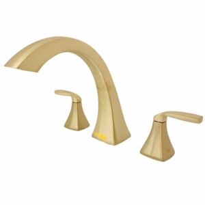 Model T693BN – 2-Handle Deck-Mount High-Arc Roman Tub Faucet Trim Kit – Nickel Finish (National Retailer Brand) – Open Box (Never Used)