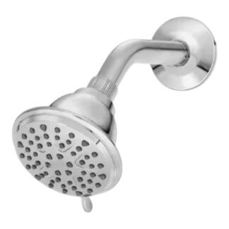 Model 218W0 – 8-Spray Patterns 4 in. Single Wall Mount Fixed Shower Head in Chrome (National Retailer Brand) – Open Box (Never Used)