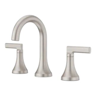 Model LF-049-VEDGS  – 8 in. Widespread Double Handle Bathroom Faucet – Brushed Nickel Finish (National Retailer Brand) – Open Box (Never Used)