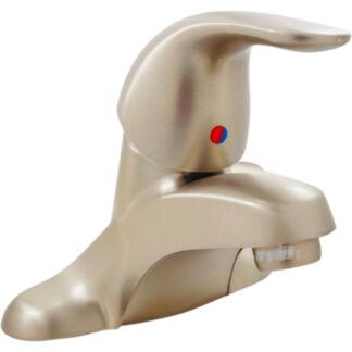Model WSL84502SRN – 4 in. Centerset Single-Handle Low-Arc Bathroom Faucet in Brushed Nickel – (National Retailer Brand) – Open Box (Never Used)