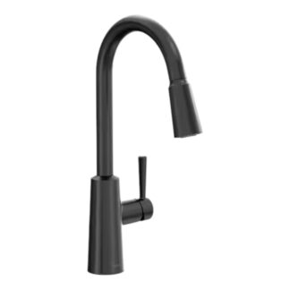 Model 7402BL – Single Handle Pull-Down Sprayer Kitchen Faucet with Retractable Hose and Powerful Spray in Matte Black (National Retailer Brand) – Open Box (Never Used)