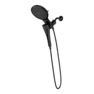 Model 220C3BL  – 8-Spray Patterns with 1.75 GPM 7 in. Wall Mount Dual Handheld Shower Heads with Adjustable Dial in Matte Black (National Retailer Brand) – Open Box (Never Used)