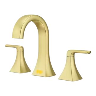 Model LF049-BIEBG – 8 in. Adjustable Widespread Double Handle Bathroom Faucet with Drain Kit – Brushed Gold Finish (National Retailer Brand) – Open Box (Never Used)