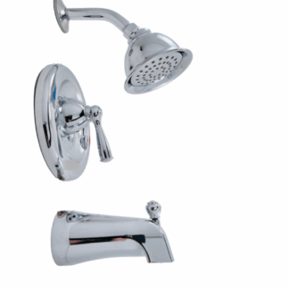 Model 82910 – Single-Handle 1-Spray 1.75 GPM Tub and Shower Faucet in Chrome (Valve Included) – (National Retailer Brand) – Open Box (Never Used)