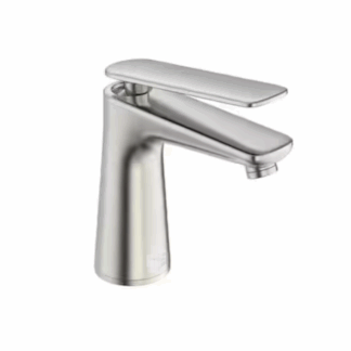Model 7061101.295 –  Single Handle Deck Mount Bathroom Faucet with Drain – Brushed Nickel (National Retailer Brand) – Open Box (Never Used)