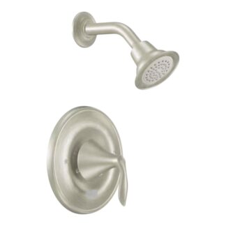 Model T2132BN – Elegant 1-Handle 1-Spray Shower Faucet Trim Kit in Brushed Nickel (Valve Not Included) – (National Retailer Brand) – Open Box (Never Used)