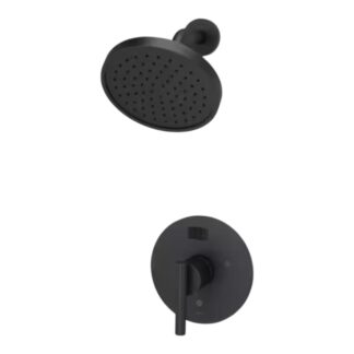 Model LG89-7NCB –  Contemporary 1-Handle Shower Faucet Trim Kit in Matte Black (Valve Not Included) – (National Retailer Brand) – Open Box (Never Used)