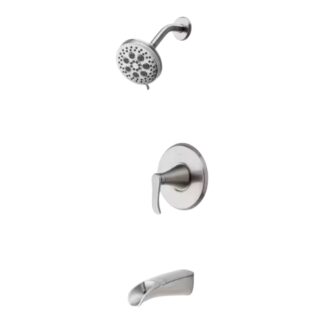 Model 8P8-WS2-JDSGS – Single-Handle 4-Spray Tub and Shower Faucet in Brushed Nickel (Valve Included) – (National Retailer Brand) – Open Box (Never Used)
