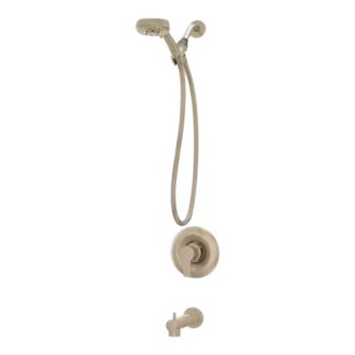 Model 82618BZG – Single Handle 4-Spray 4 in. Tub and Shower Faucet 1.75 GPM in Bronzed Gold (Valve Included) – (National Retailer Brand) – Open Box (Never Used)
