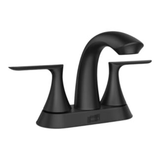 Model 84515BL –  4 in. Centerset Double-Handle Bathroom Faucet in Matte Black – (National Retailer Brand) – Open Box (Never Used)