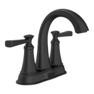 Model 7417201.243 – 4 in. Centerset 2-Handle Bathroom Faucet in Matte Black (National Retailer Brand) – Open Box (Never Used)