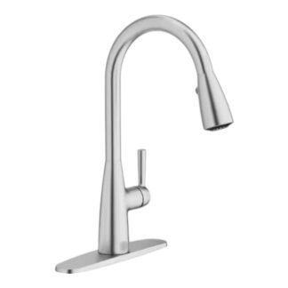 Model 7418300.075 – Single-Handle Pull-Down Sprayer Kitchen Faucet in Stainless Steel (National Retailer Brand) – Open Box (Never Used)