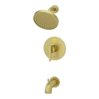 Model LG89-8NCBG  – 1-Handle Tub and Shower Faucet Trim Kit in Brushed Gold (Valve Not Included) (National Retailer Brand) – Open Box (Never Used)