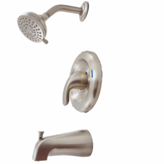 Model 82613SRN – Single Handle 4-Spray Tub and Shower Faucet 1.8 GPM in Brushed Nickel (Valve Included) (National Retailer Brand) – Open Box (Never Used)