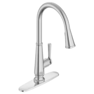 Model 7438301.075 – Single Handle Pull Down Sprayer Kitchen Faucet with Dual Spray – Stainless Steel (National Retailer Brand) – Open Box (Never Used)