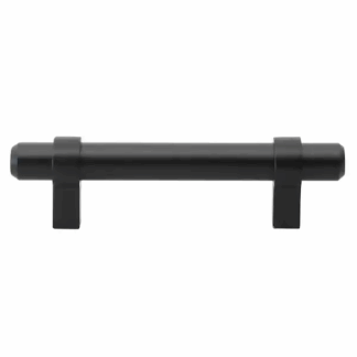 GlideRite 4005-76-MB-10 3 in. Matte Black Euro Style Solid Cabinet Drawer Bar Pulls (10-Pack)