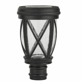 Hampton Bay 46274 120 Lumens Black Solar Post Lantern