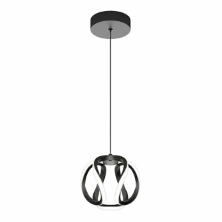 Artika PDT1-VIC-HD2BL Vivaldi 16-Watt Integrated LED Black Modern Hanging Mini Pendant Light for Kitchen Island