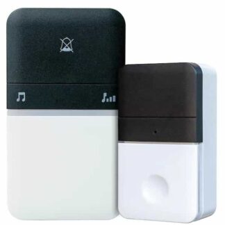 Hampton Bay HB-7313-03 Wireless Plug-In Doorbell Kit with LED Indicator and Wireless Push Button, White